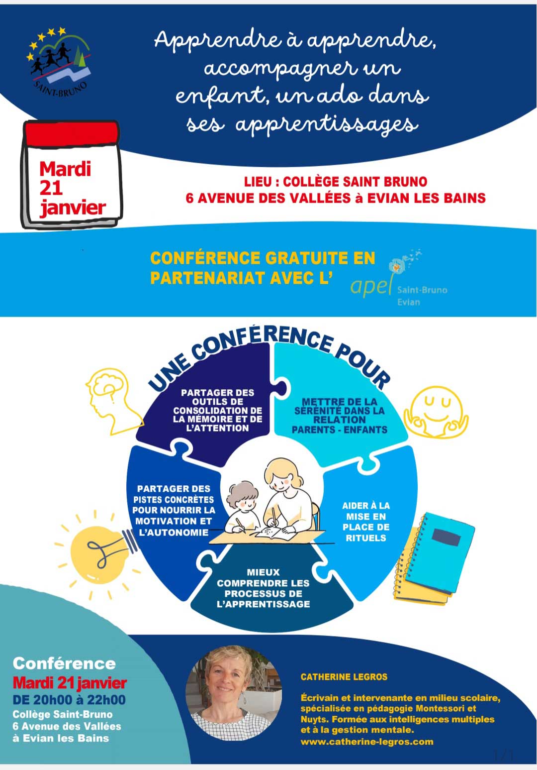 Conférence apprendre à apprendre | Catherine Legros