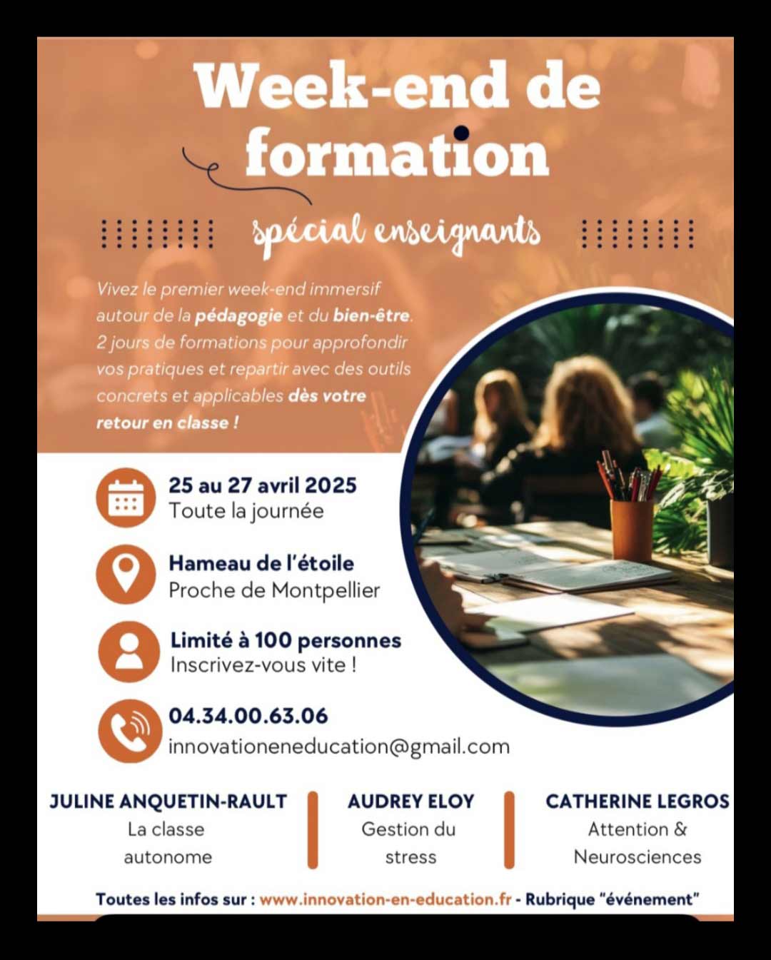 Week-end formation enseignants | Montpellier (34)