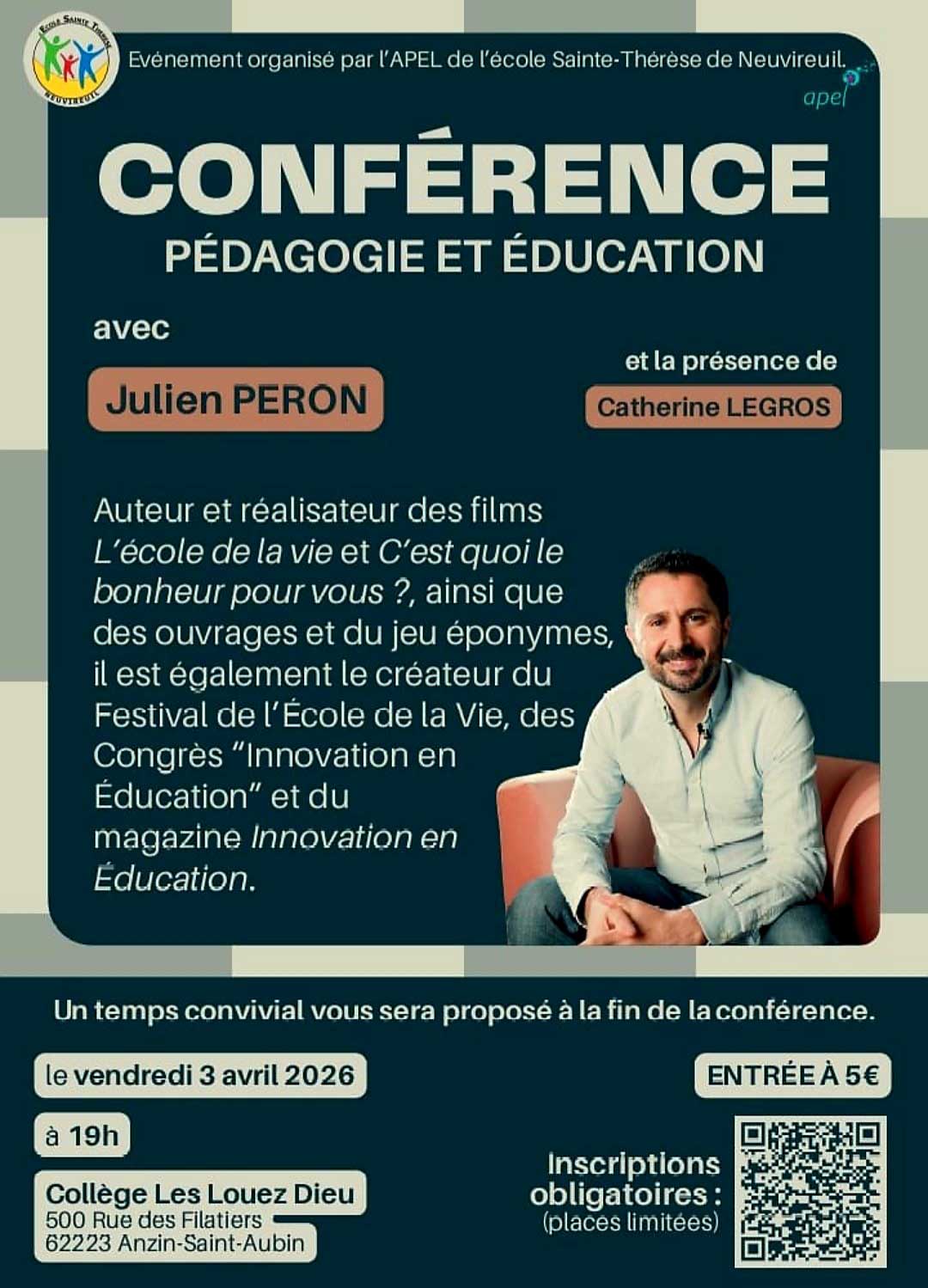 Conférence avec Julien Peron à Neuvreuil